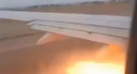 Falló una turbina de un avión de Aerolíneas Argentinas en pleno despegue en Trelew