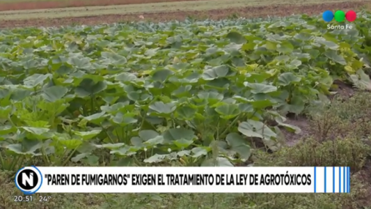 "Paren de fumigarnos": multisectorial de Santa Fe exige el tratamiento de la Ley de Agrotóxicos