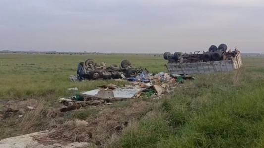 Choque y vuelco fatal en Coronel Pringles: un camionero murió tras impactar contra una camioneta