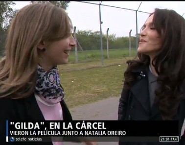 Como Gilda, Natalia Oreiro visitó una cárcel