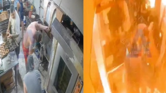 Video: Impresionante explosión de un horno en una rotisería de Santa Fe
