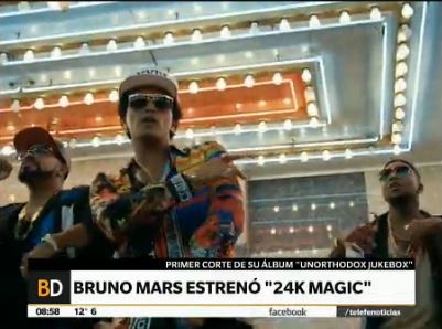 Bruno Mars lanza "24K Magic"