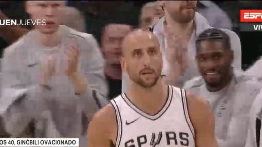 A los 40 años, Ginóbili fue ovacionado en la NBA