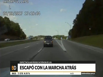 Espectacular escape marcha atrás