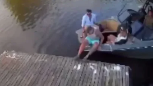 Una mujer salió a navegar en lancha con amigos y recibió un balazo en el pecho