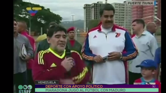 Maradona jugó al fútbol con Maduro