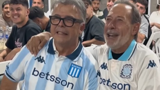Guillermo Francella y Donato Di Santis compartieron una cena con el plantel de Racing