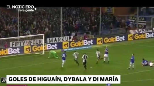 Los goles de Higuaín, Dybala y Di María