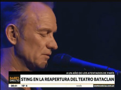Sting en la rapertura del teatro Bataclan, en París