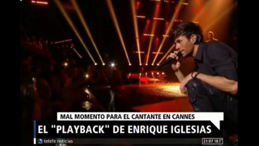 El "playback" de Enrique Iglesias