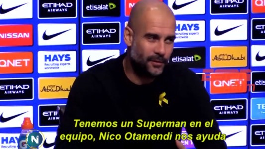 Pep Guardiola comparó a Nicolás Otamendi con un superhéroe