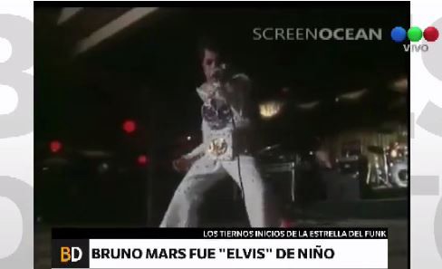 El tierno video de Bruno Mars a los 4 años imitando a Elvis