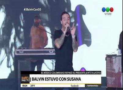 J. Balvin estuvo con Susana Giménez