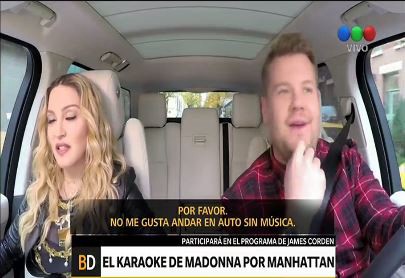 El karaoke de Madonna por Manhattan