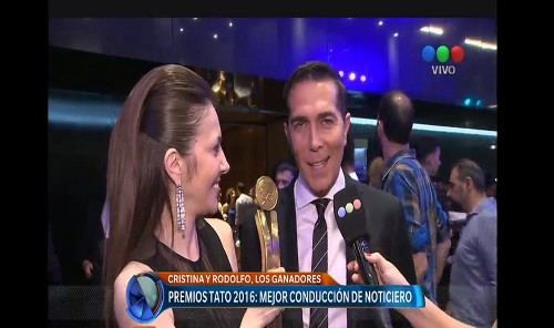 Premios Tato: el agradecimiento de Rodolfo Barili y Cristina Pérez