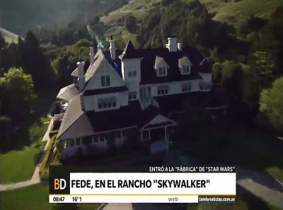 Telefe Noticias en el rancho "Skywalker"