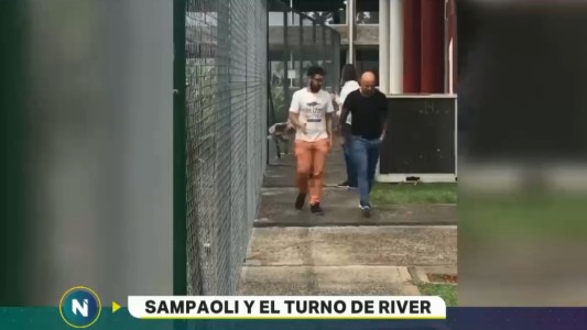 ¿A quién fue a ver Sampaoli durante el entrenamiento de River?