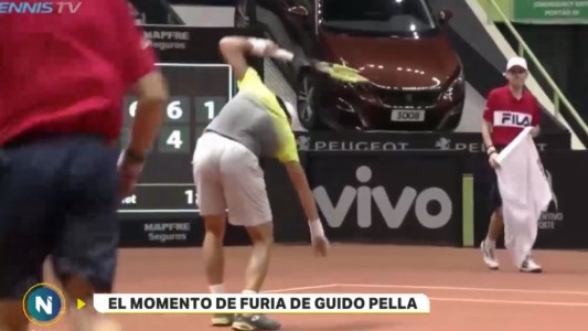 El momento de furia de Guido Pella