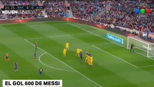 Impresionante: Lionel Messi alcanzó los 600 goles como profesional con un tiro libre ante el Atlético Madrid