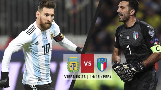 Argentina juega hoy un amistoso con Italia