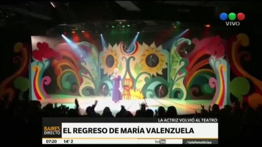 Emotivo regreso de María Valenzuela al teatro