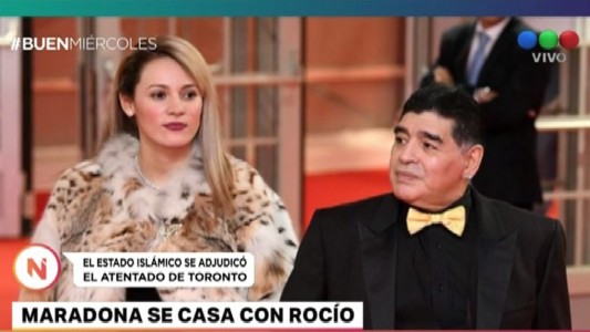 Diego Maradona se casa con Rocío Oliva