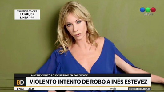 Violento intento de asalto a la actriz Inés Estévez
