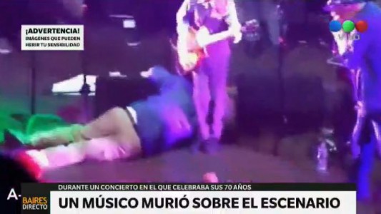 Un músico murió sobre el escenario