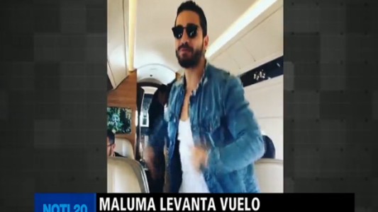 El baile de Maluma en un avión