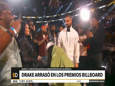 Drake arrasó en los premios Billboard
