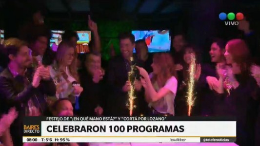 Celebraron los 100 programas de "En qué mano está" y "Cortá por Lozano"