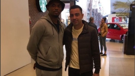 Xavi y Eto'o, de paseo por Rosario