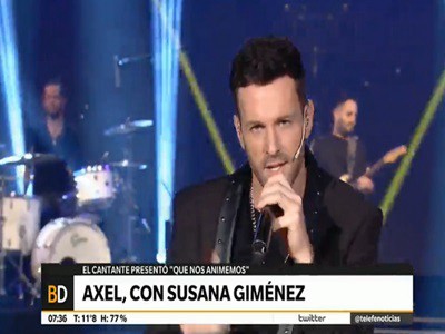 Axel presentó "Que nos animemos" en el programa de Susana