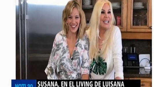 Susana, en el living de Luisana