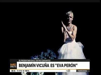 Las primeras imágenes de Benjamín Vicuña caracterizado como Eva Perón