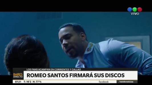 Fans de Romeo Santos acampan a la espera de firma de autógrafos