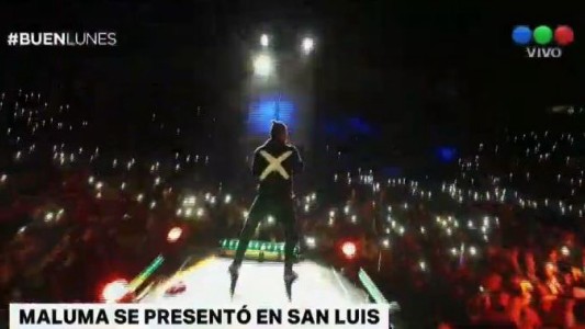 Maluma se presentó en San Luis