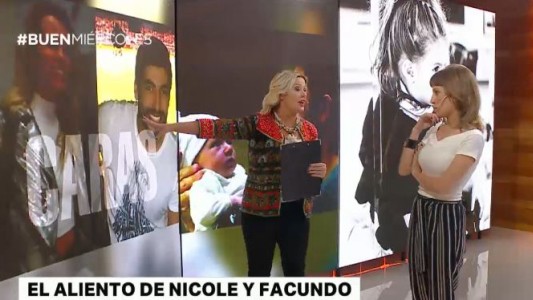 Nicole y Moyano alentaron juntos a la Selección