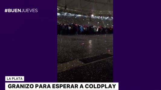 Así granizó antes del show de Coldplay