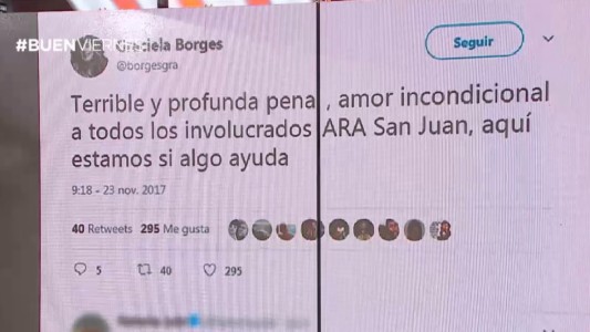 Dolor y mensajes de apoyo de famosos por el submarino San Juan