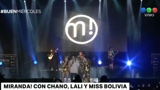 Miranda con Chano, Lali y Miss Bolivia