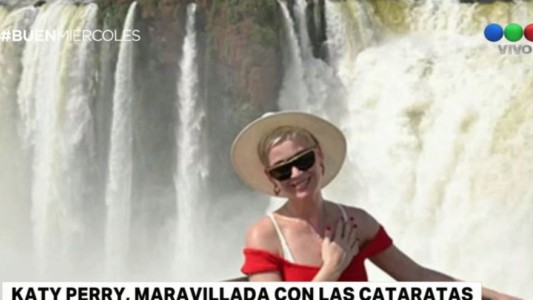 Katy Perry, impactada por las Cataratas del Iguazú