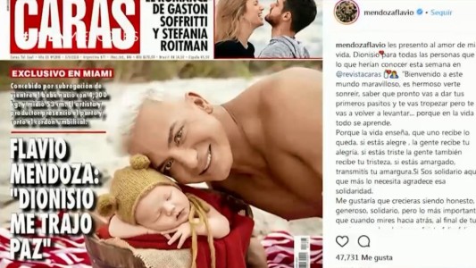 El bebé de Flavio Mendoza llegó a las tapas de las revistas