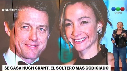 Hugh Grant se casa con la madre de tres de sus hijos, Anna Eberstein