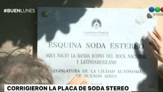 Corrigieron la placa de Soda Stereo