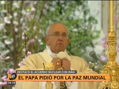 Pedido del Papa por la paz mundial