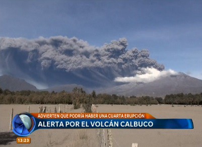 No descartan una cuarta erupción del volcán Calbuco