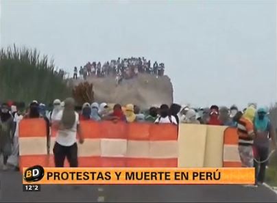 Dos muertos en protestas contra proyecto minero en Perú