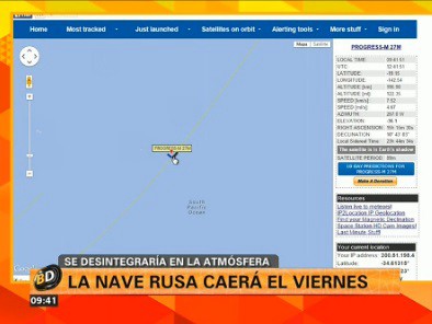 El viernes cae la nave rusa
