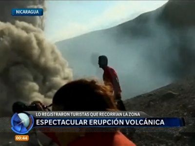 Espectaculares imágenes de la erupción de un volcán en Nicaragua